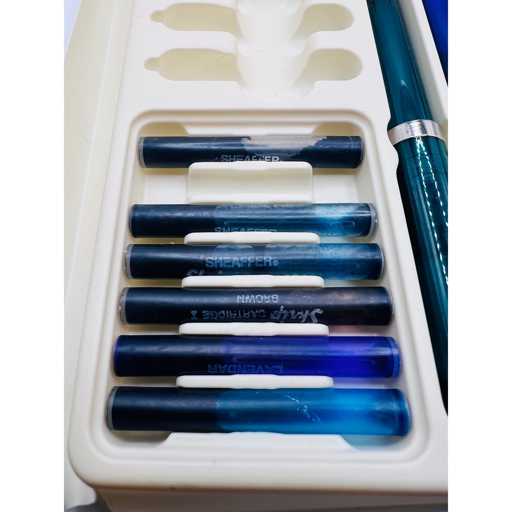 Vintage Sheaffer Calligraphy Intro Kit Not Complete Writing Pads + Tools 3 Pens - Picture 6 of 9